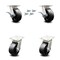 Service Caster 5 Inch Kingpinless Glass Filled Nylon Wheel Caster Swivel Locks 2 Brakes, 4PK SCC-KP30S520-GFNR-SLB-BSL-2-BSL-2 - alternate 1